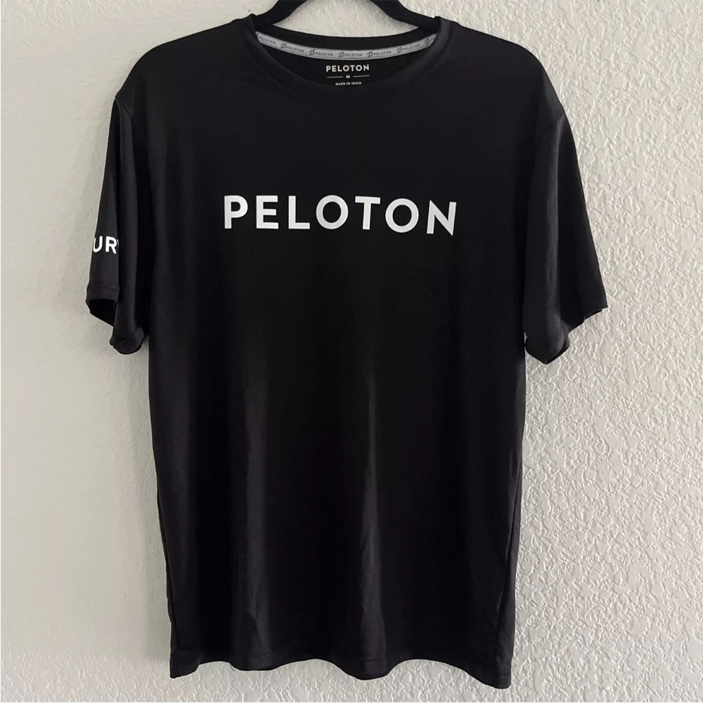 Peloton Black Shirt with White Text